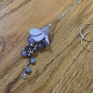 INC International Concepts Gold-Tone Beaded & Fabric Flower Pendant 34" Necklace